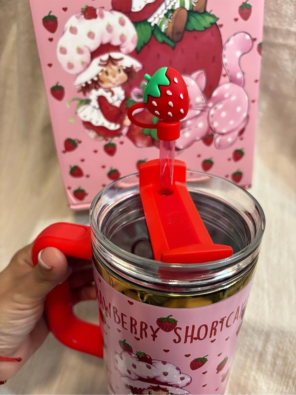 Strawberry Shortcake Quencher H2.0 Tumbler Pink & Red